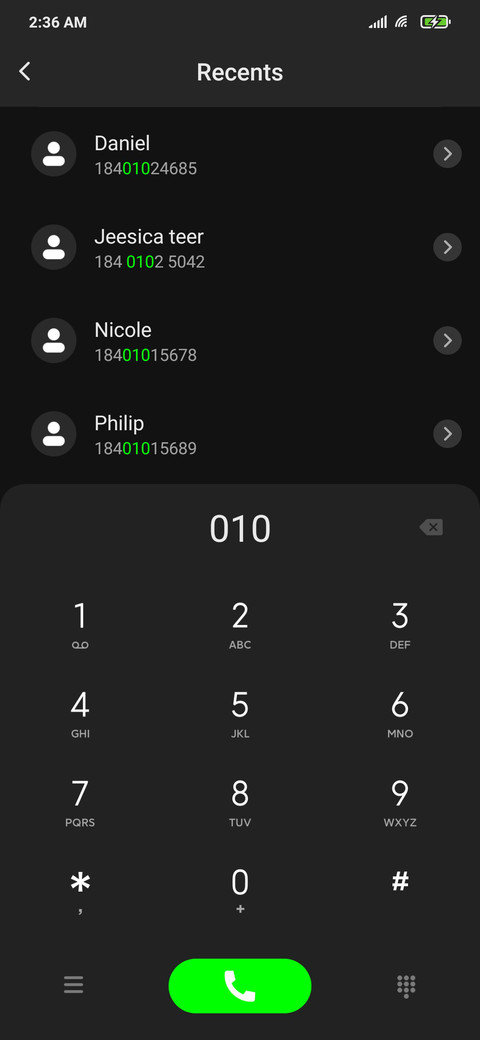 Matrix screenshot