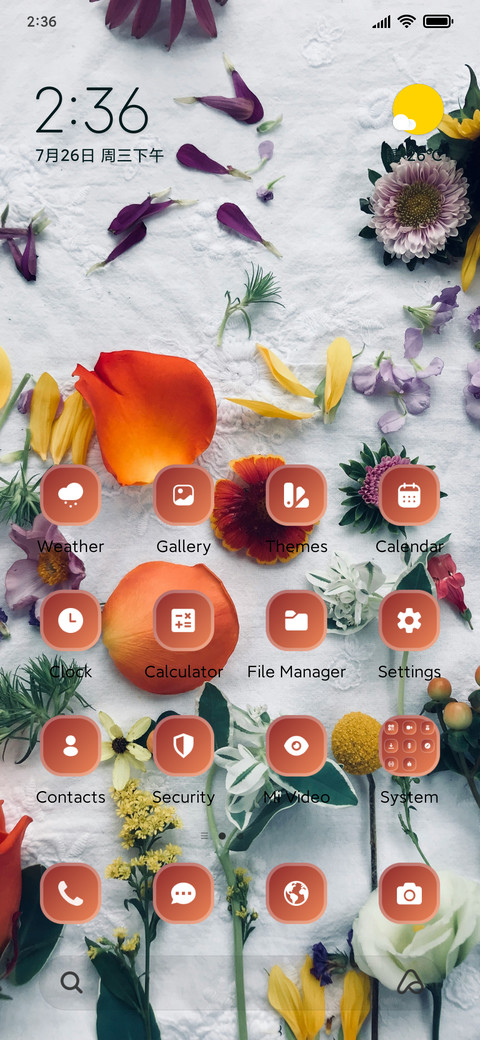 Floral screenshot