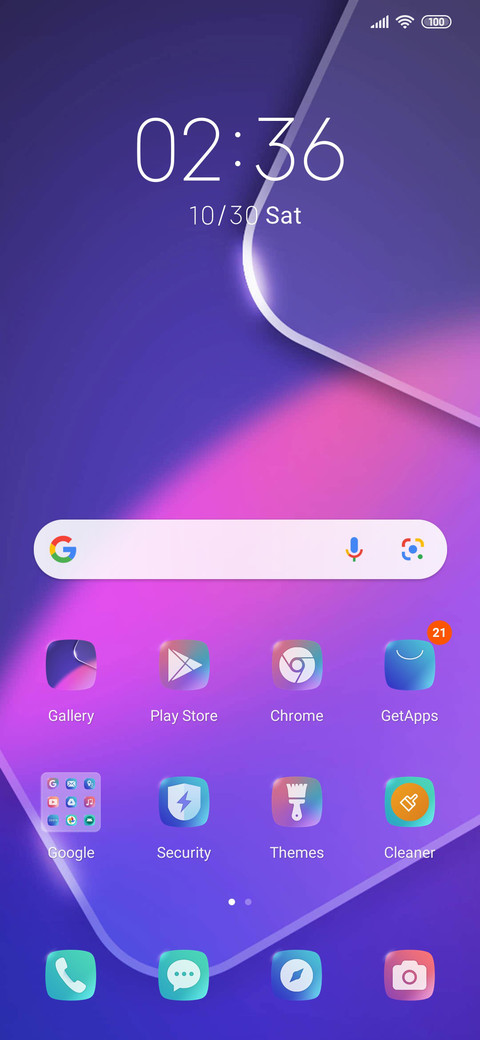Frosted glass screenshot