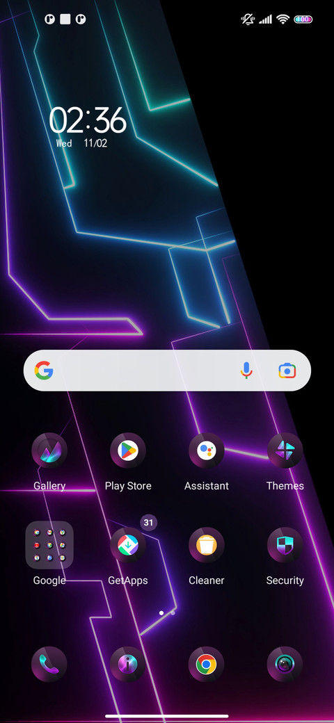 Aurora neon mirror screenshot