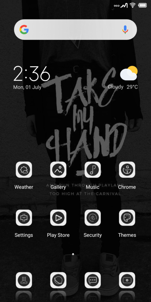 Dark White screenshot