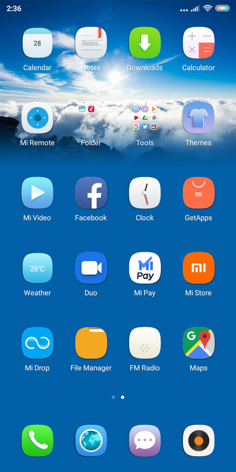 fresh blue screenshot