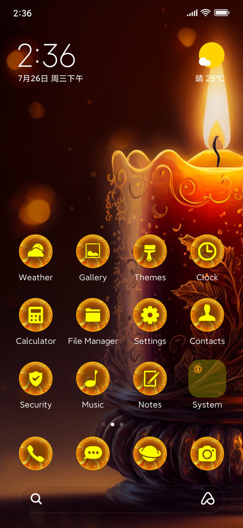 minimal candle screenshot