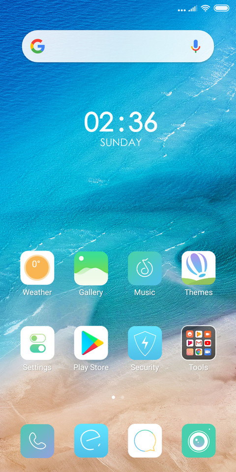 Blue sea screenshot