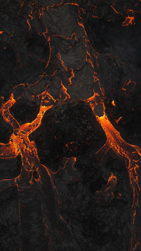 Aerial view of the dramatic volcanic landscape in Iceland screenshot