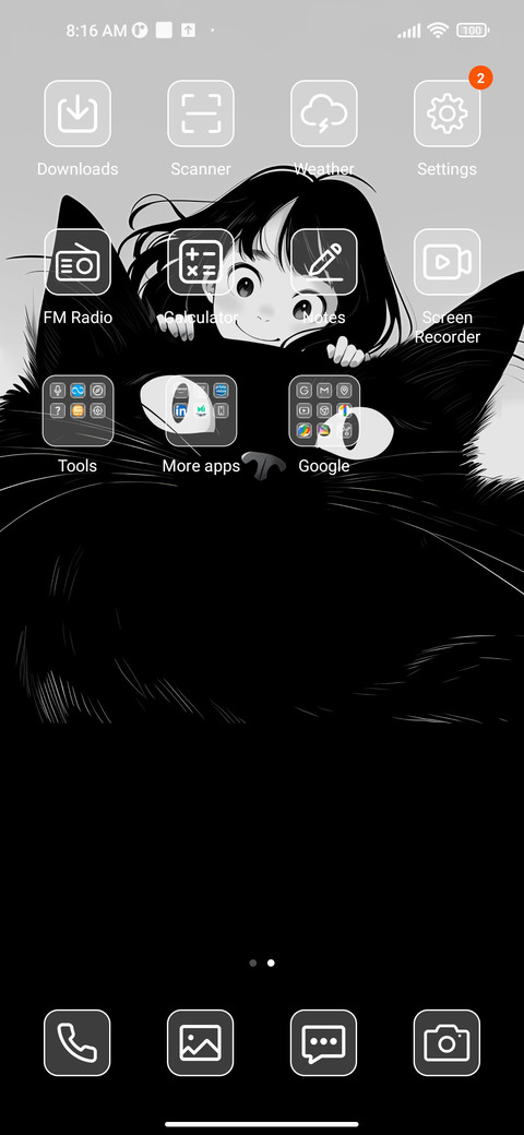 Comic girl and cat screenshot