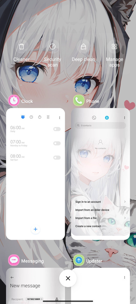 Girl and White Cat screenshot