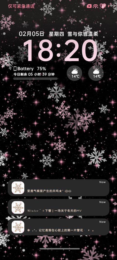 INS 冬日雪花 screenshot