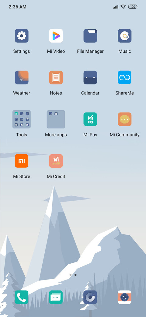 Simple snow scene screenshot