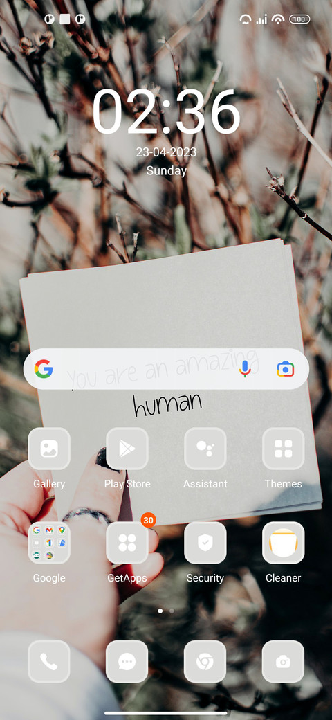 Inspirational screenshot