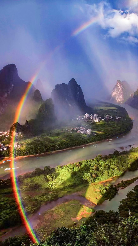 Guilin under the rainbow after the rain screenshot