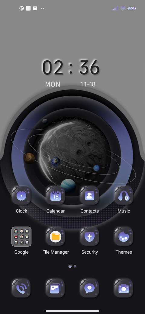 Two color planet screenshot