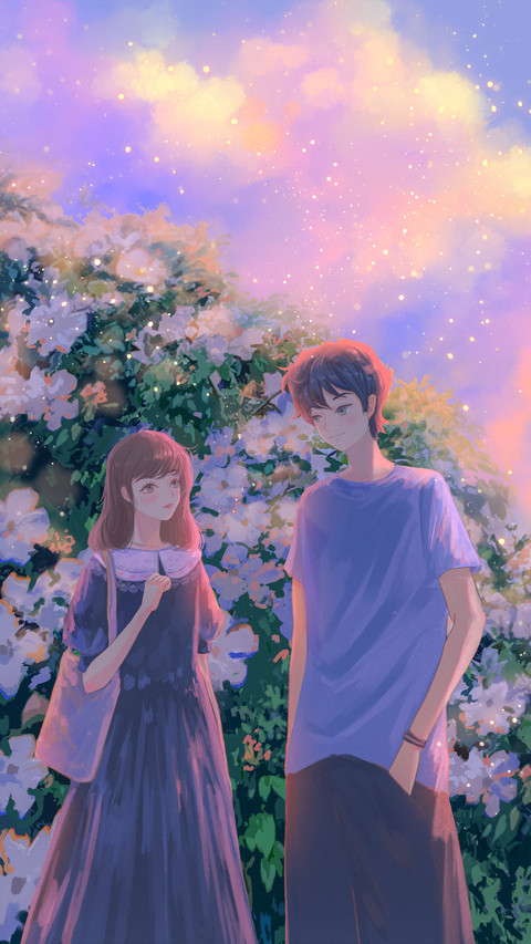 Lovers Talking to Each Other in The Sunset screenshot