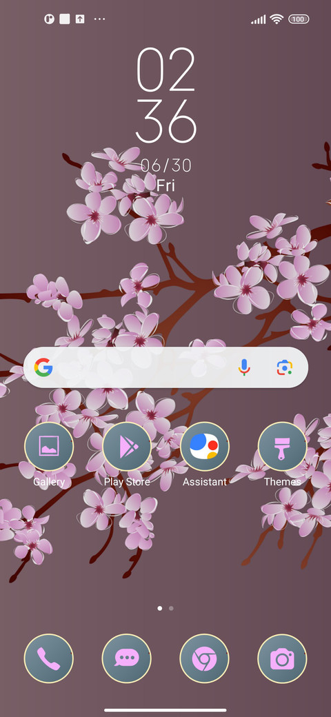 cherry flowers screenshot