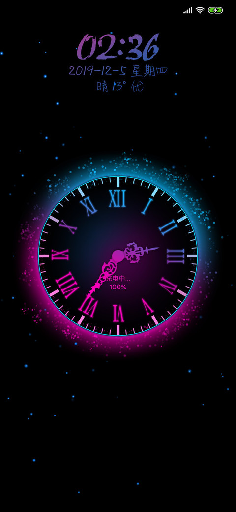 Color clock dark screenshot