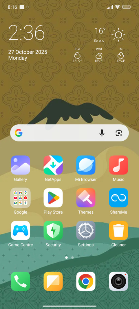 Mountain minimal screenshot