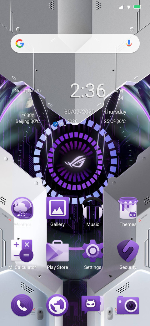Purple White Rog Phone 3 screenshot