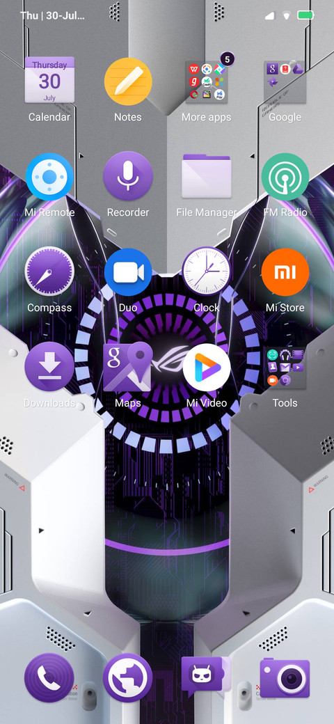 Purple White Rog Phone 3 screenshot