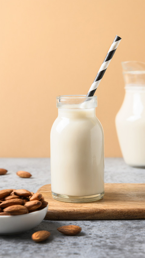 A Glass of Milk And Some Almonds screenshot