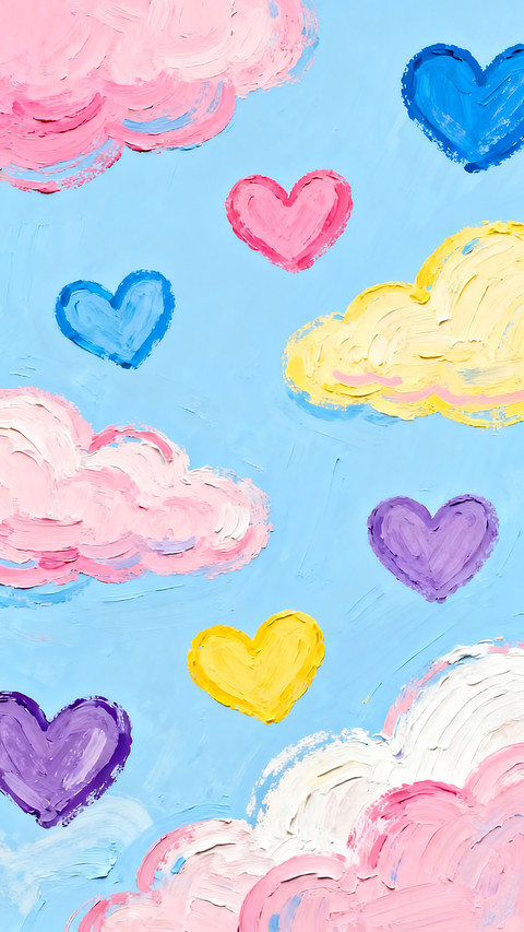 Oil painting style loving clouds screenshot