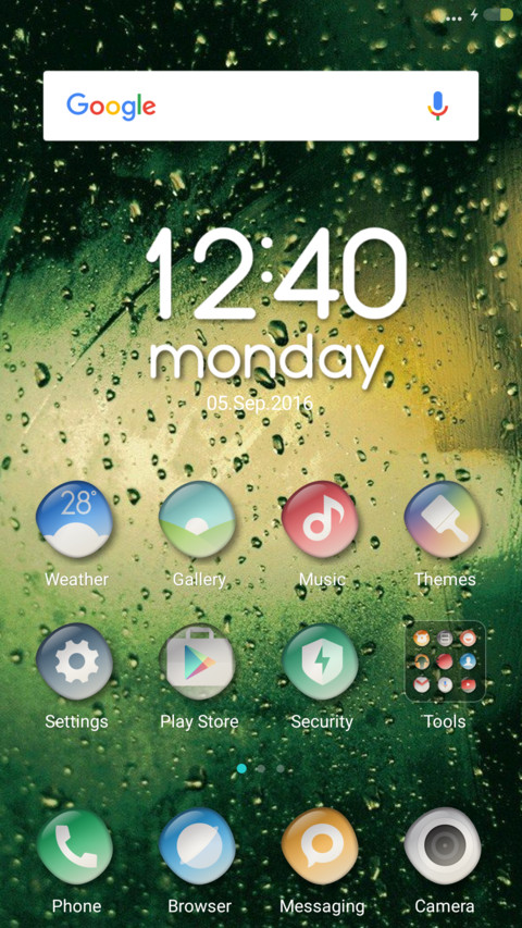 Glassy screenshot