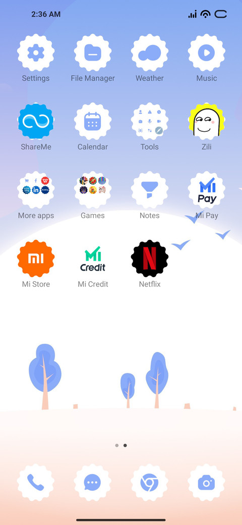 Pastel minimal screenshot