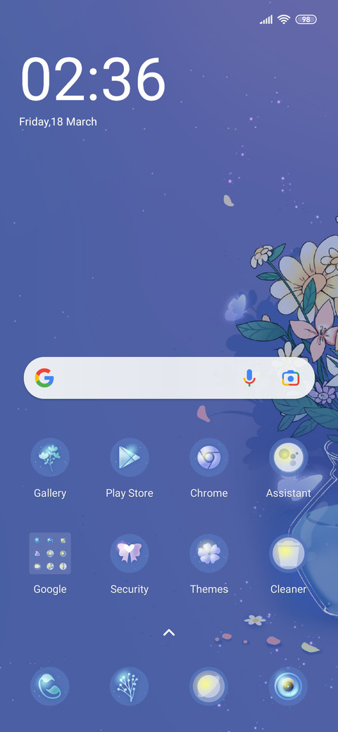 Periwinkle blue screenshot