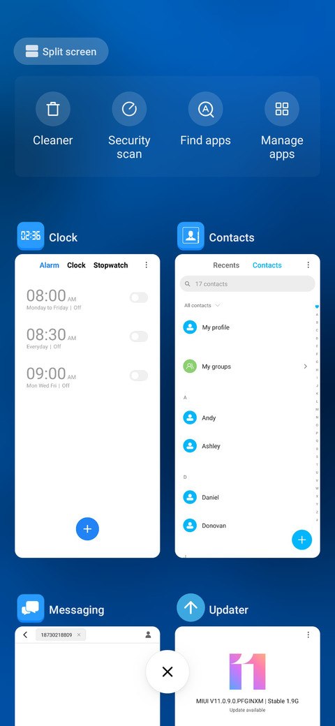 Blue White screenshot