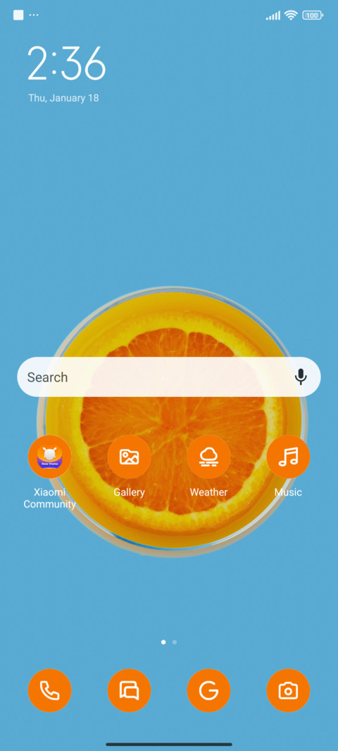 Minimal Orange screenshot