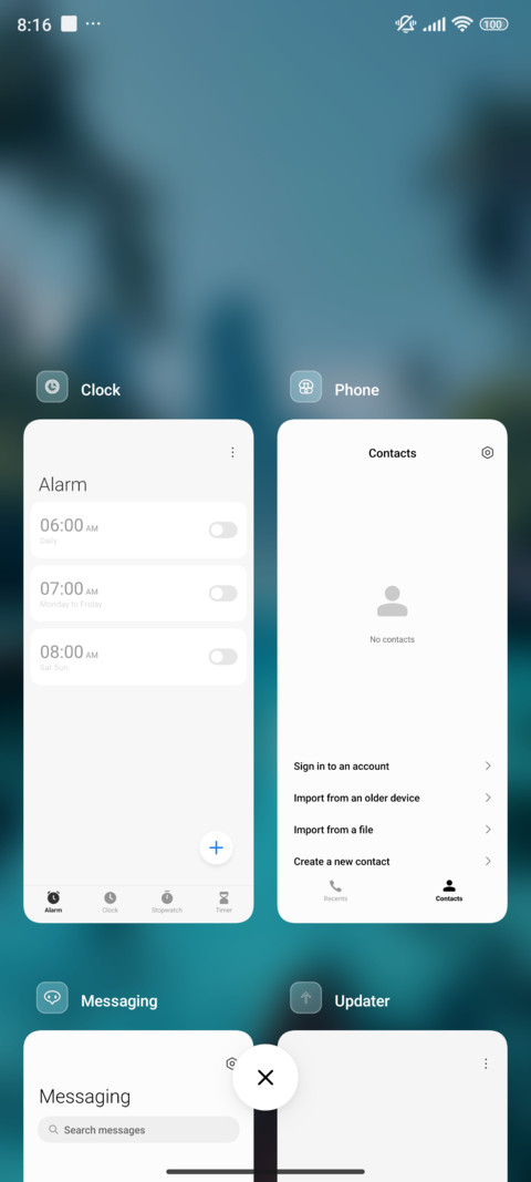 Blue screenshot
