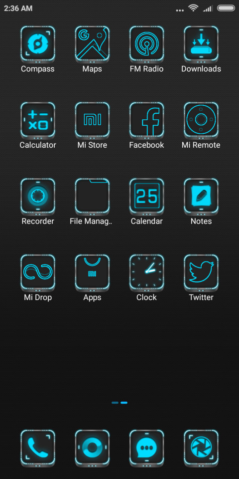 Black blue screenshot