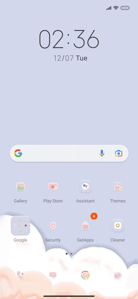 Pink girly screenshot