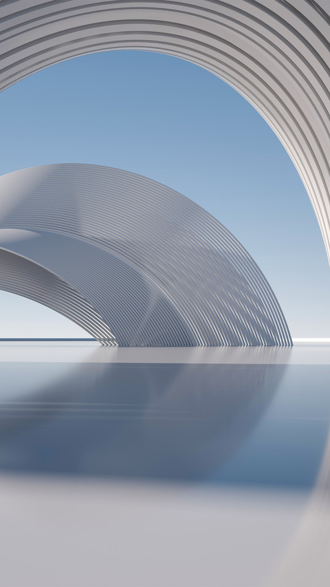 Threedimensional architectural square screenshot