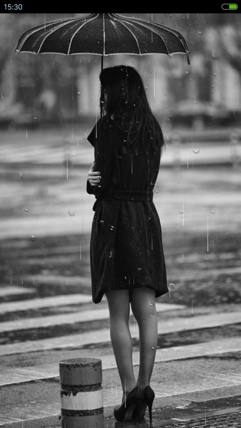 伤心女孩(下雨特效) screenshot