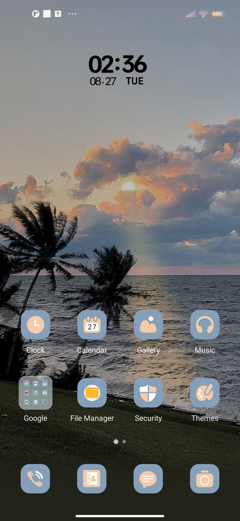 Sunset at sea screenshot