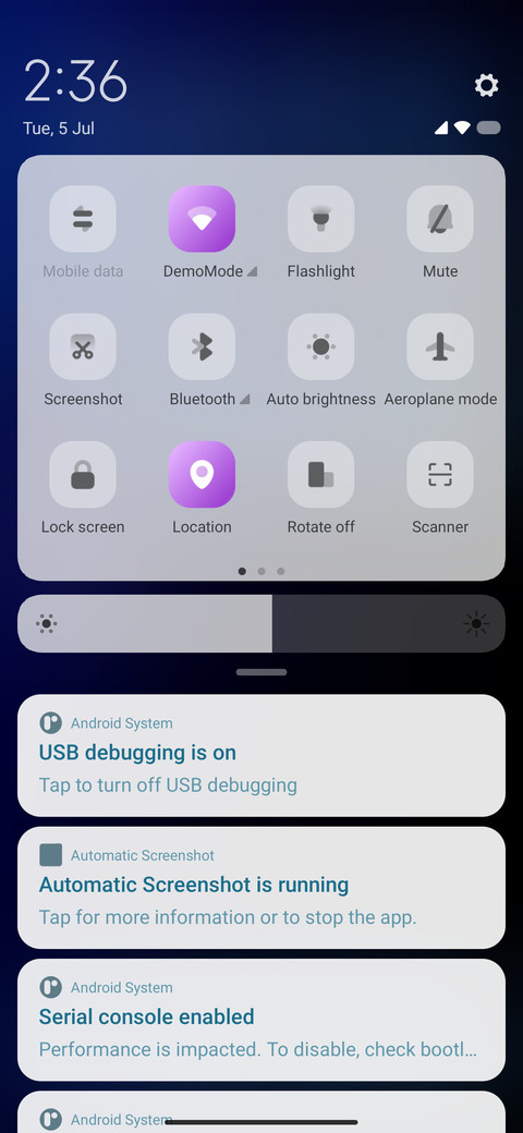 Gradient Blue screenshot