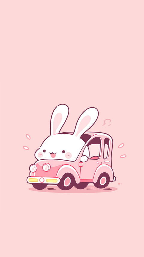 Illustration of a cute pet driving a car screenshot