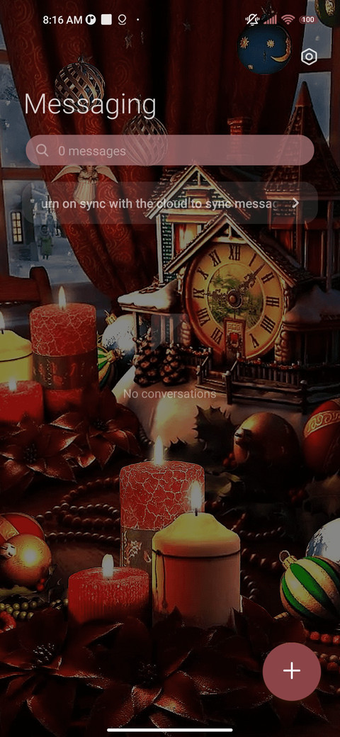 Christmas candle screenshot