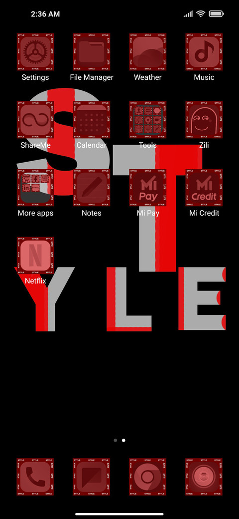 Style screenshot