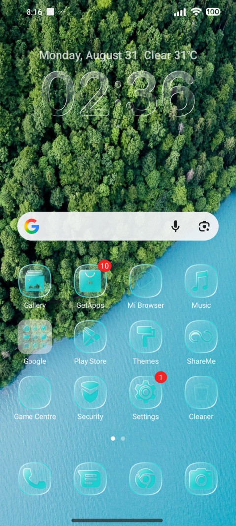 VK BLUE OS screenshot