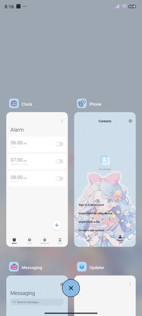 Blue girl screenshot