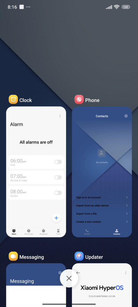 Layered Azure screenshot