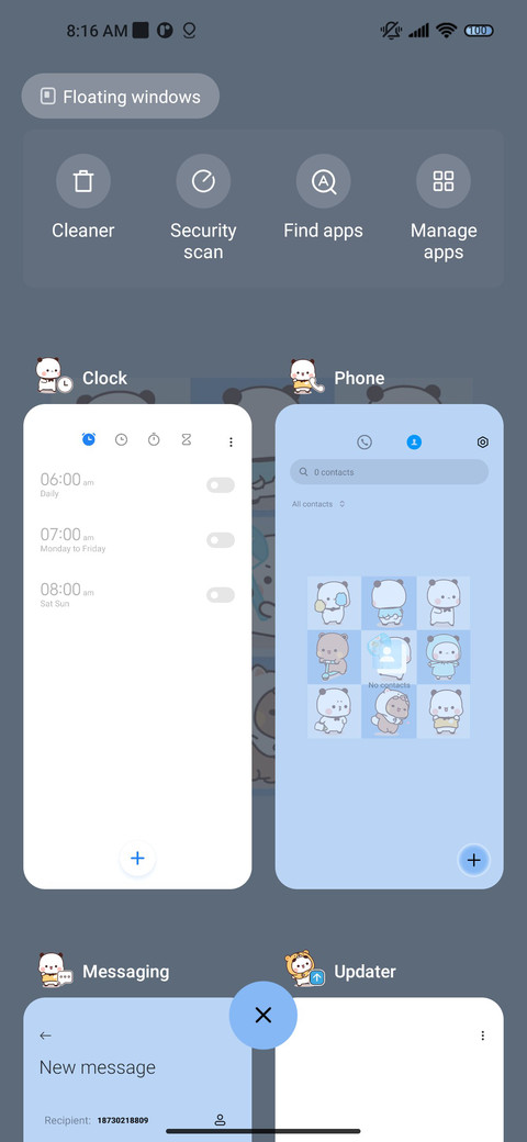 Dynamic blue grid screenshot