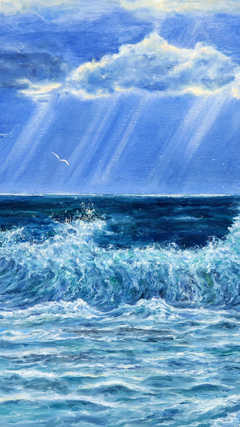 Oil painting by the sea screenshot