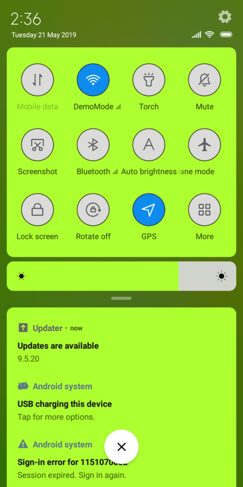 Light Green screenshot