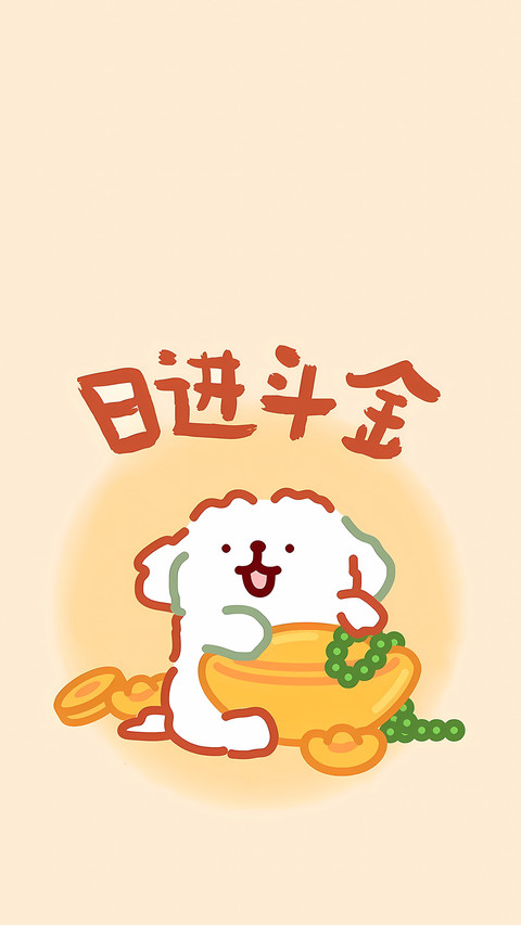 线条小狗好运来 screenshot