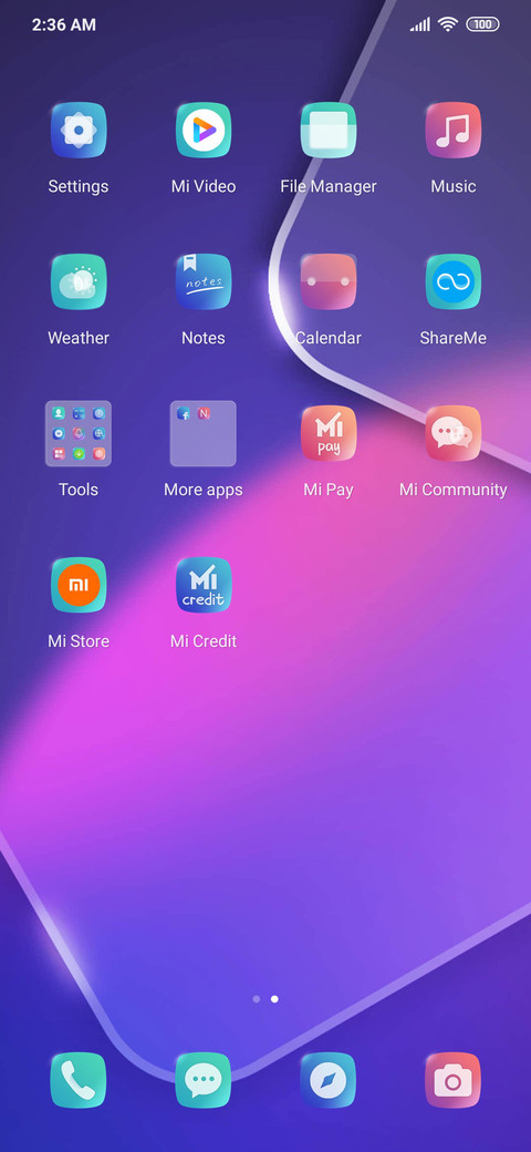 Frosted glass screenshot