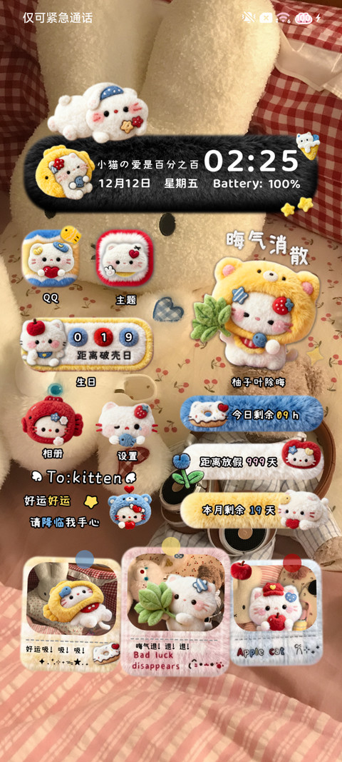 柚子叶复古毛绒小猫 screenshot
