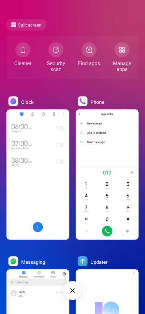 Gradient color screenshot