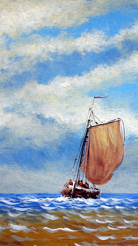 Wave Art Oil Painting screenshot